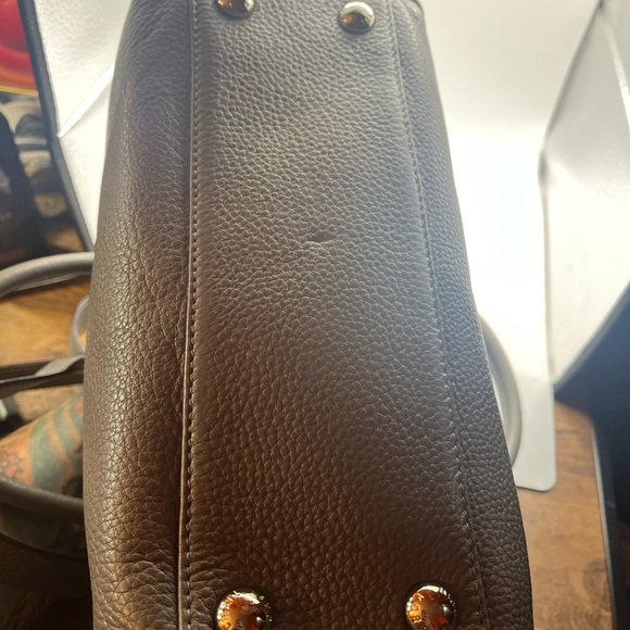 Michael Kors Knox - Black Pebbled Leather Satchel Shoulder Bag - Picture 6 of 13